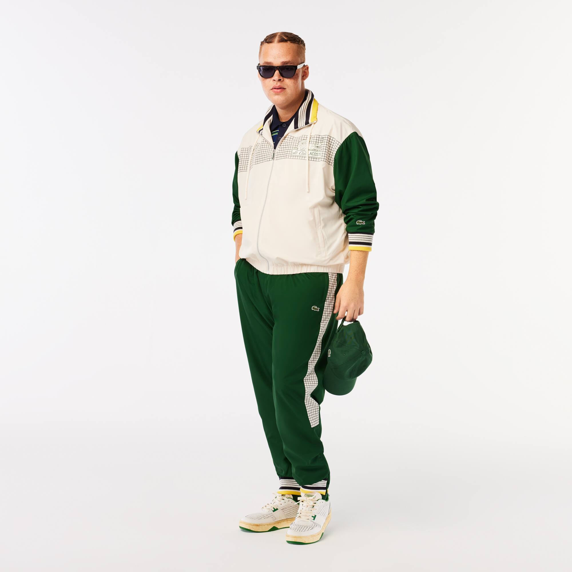 Herren LACOSTE Trainingsjacke aus recyceltem Polyester Trainingsjacken - Weiss - Lacoste - Herren