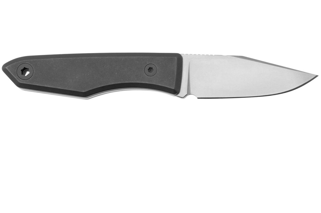 Big Idea Design Ti Lookout Fixed Blade TI-LO Stonewashed Titanium, Böhler M390, vaststaand mes, Mak Kelsay design