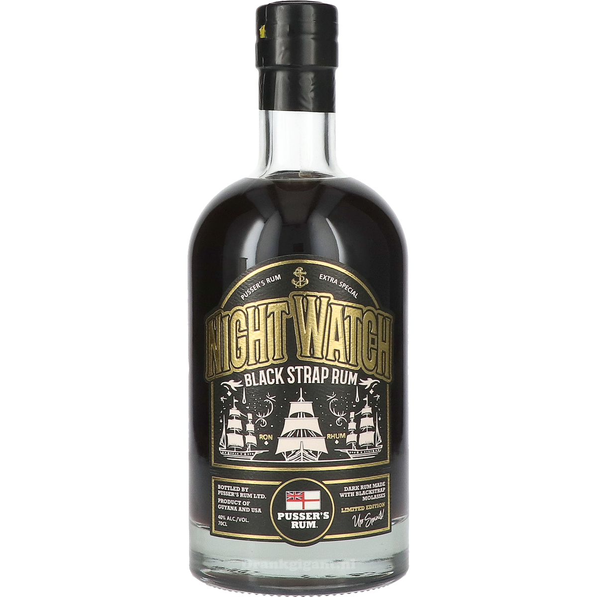 Pusser's Night Watch Black Strap Rum 70 cl