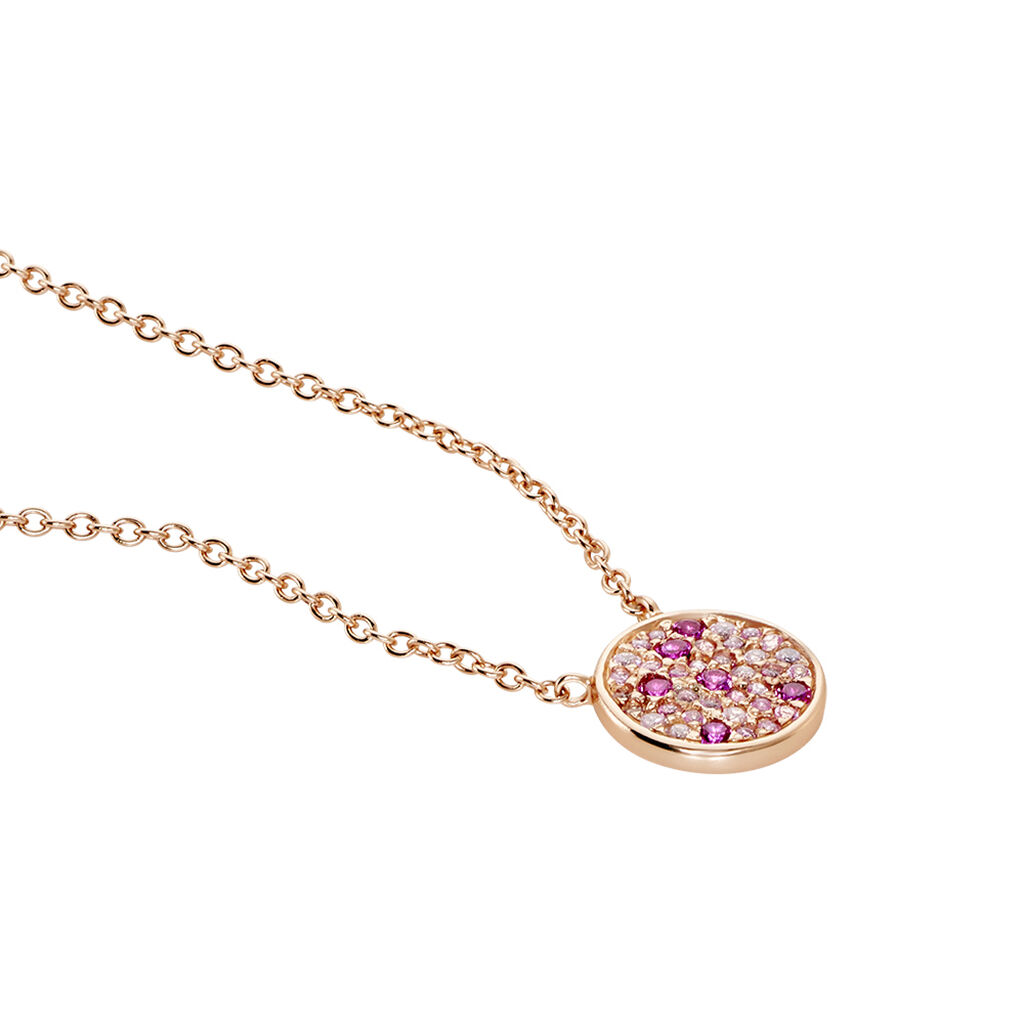 Collier Nelig Argent Rose Oxyde De Zirconium