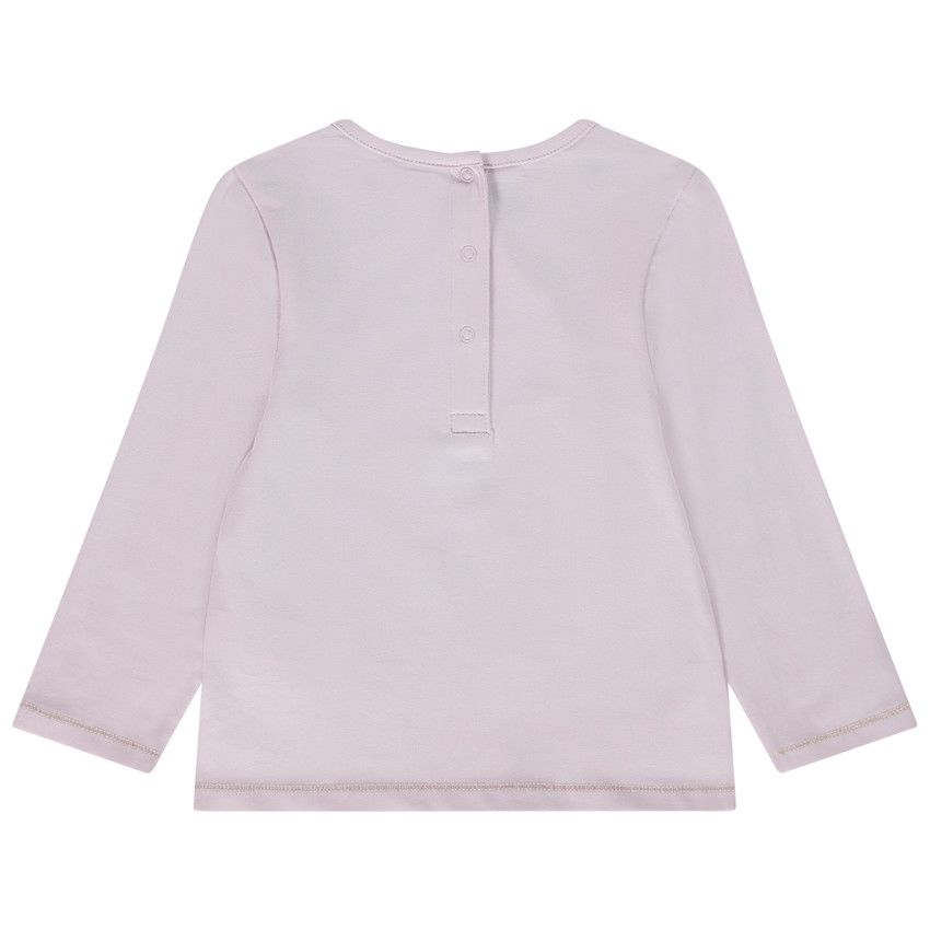 T-shirt manches longues en jersey print licorne pour bébé fille - Lilas
