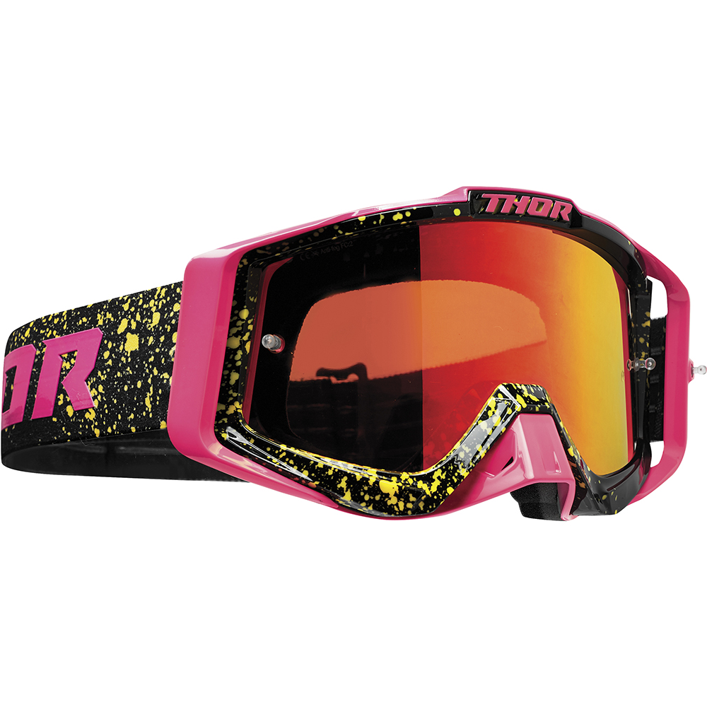 Thor Motocross - Masque Sniper Pro Splatta Rose fluo / Noir