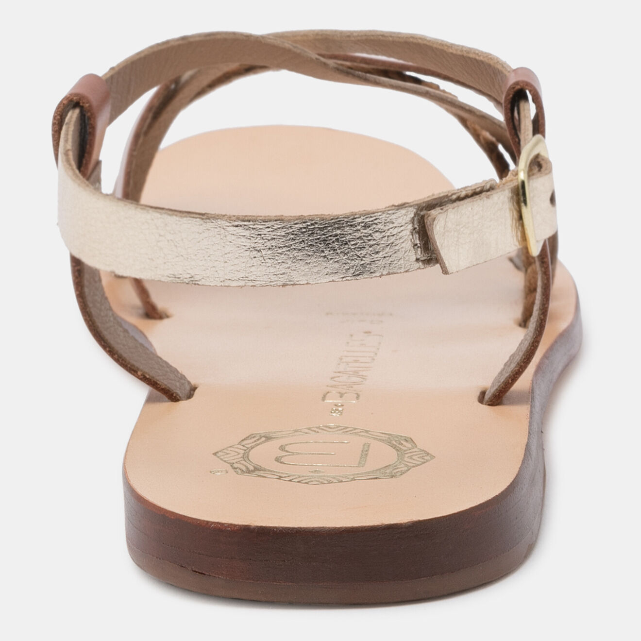 Les Bagatelles Sandales en Cuir Escallonia camel/doré/marron