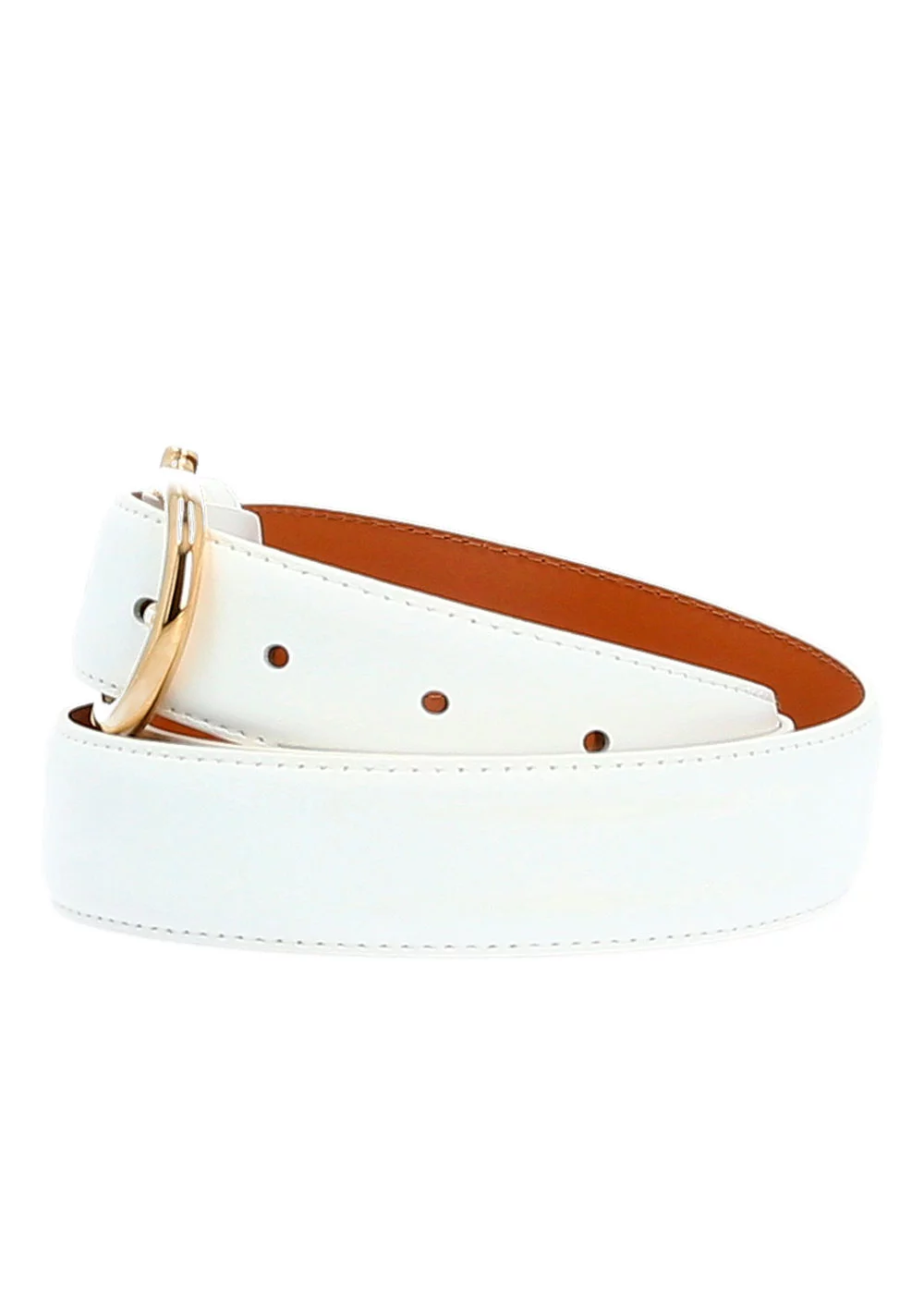 CEINTURE OLGA CUIR BLANC