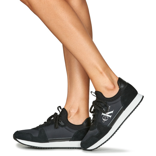 Calvin Klein Jeans - RUNNER SOCK LACEUP NY-LTH W - Noir / Blanc