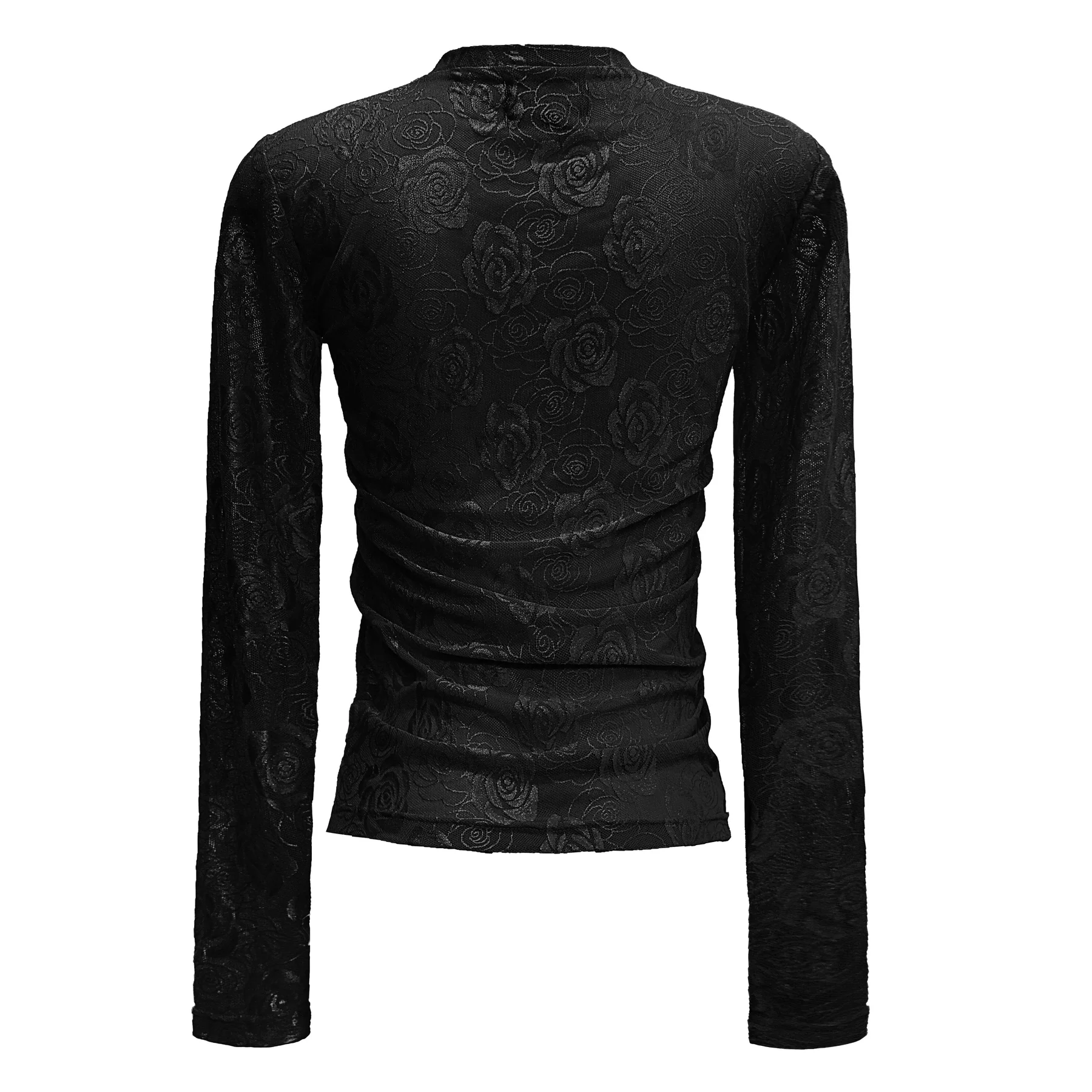 Liberte Rose-Ls-Lace-Blouse black