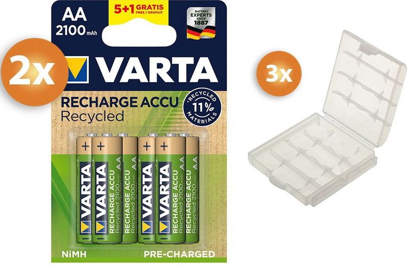 Varta AA batterijen Voordeelpak 10+2 gratis - 2100mAh - Oplaadbaar