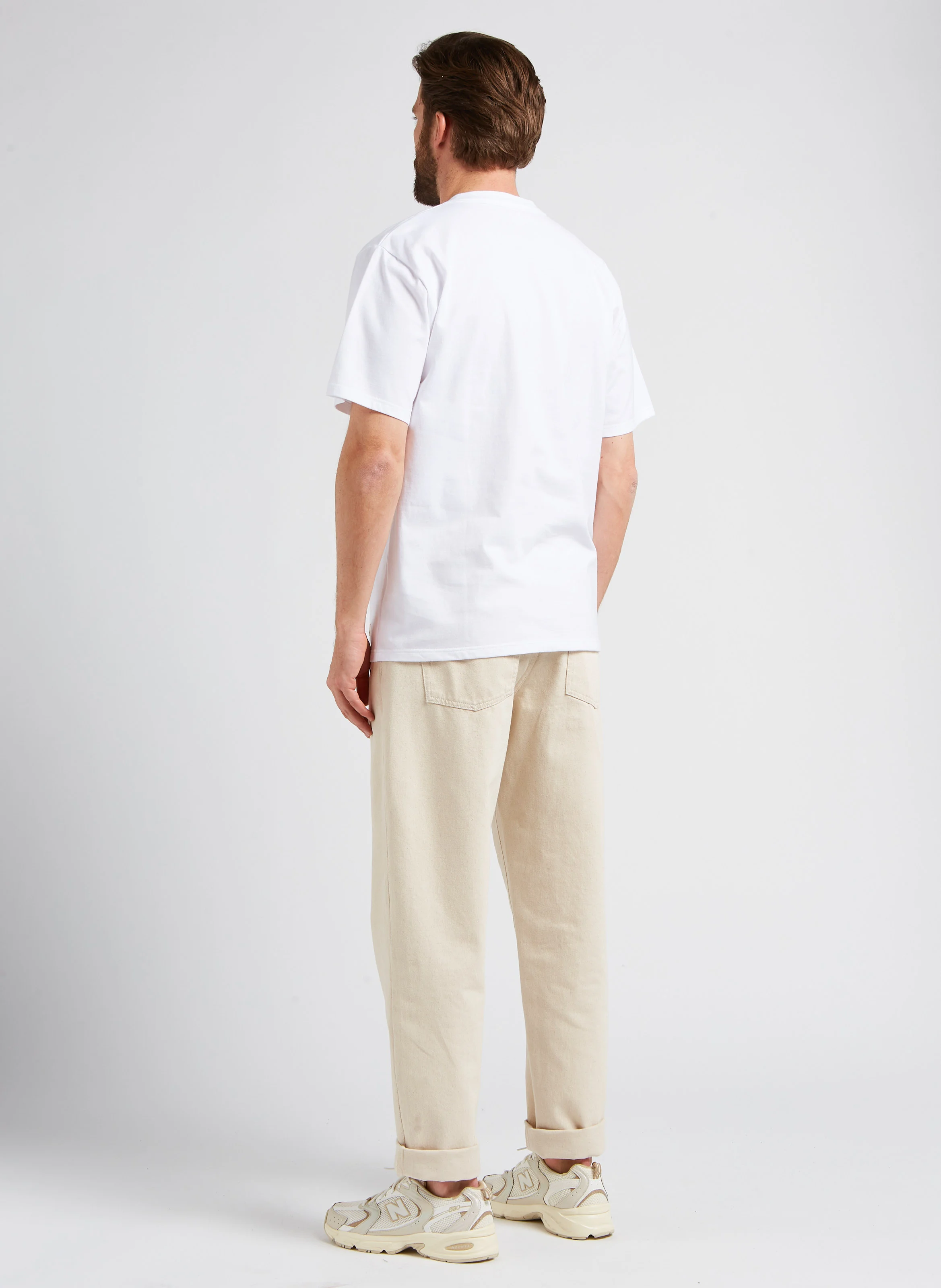 Jean décontracté en coton biologique | Beige