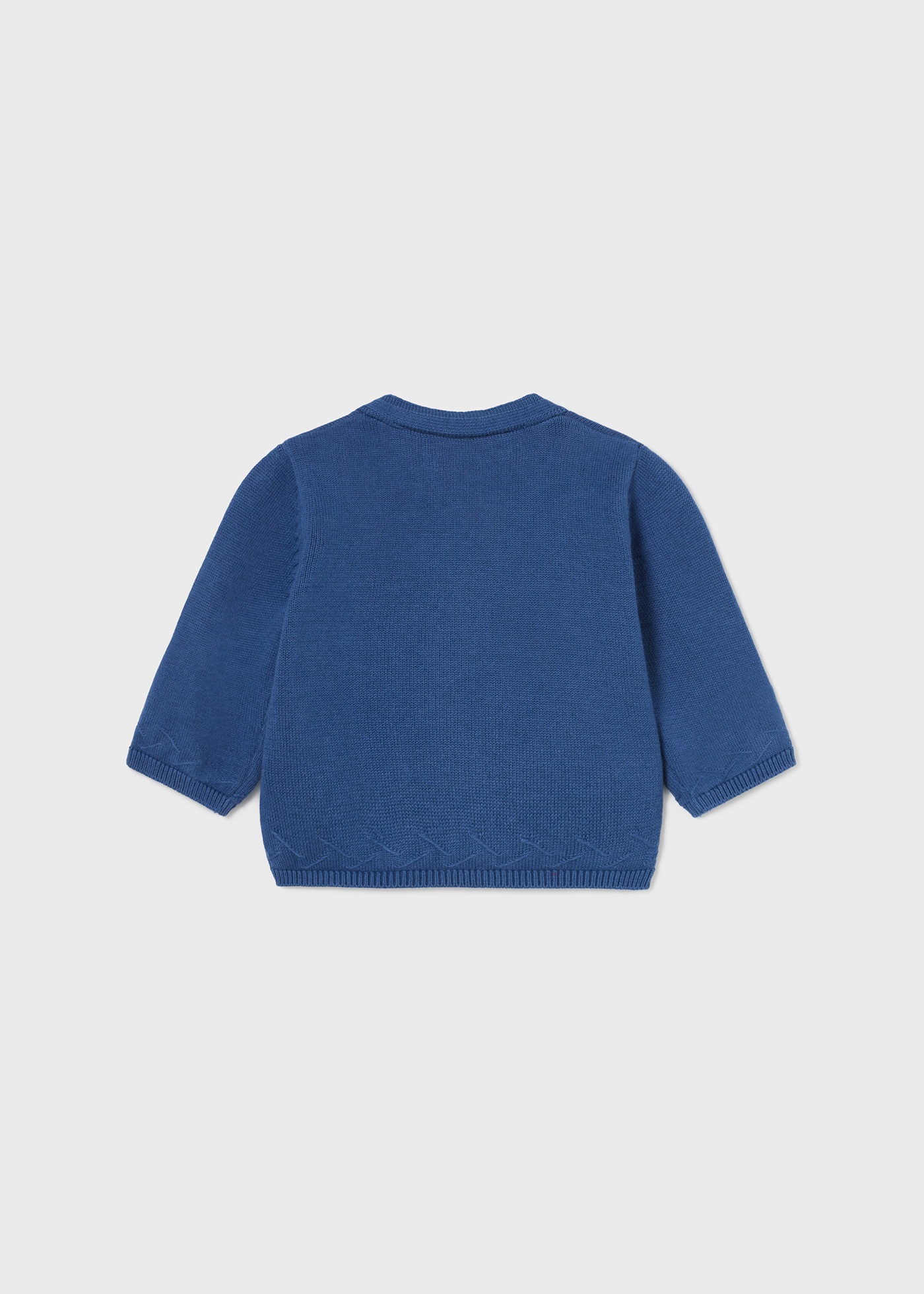 Cardigã Better Cotton Cerulean para recém-nascidos com decote em V