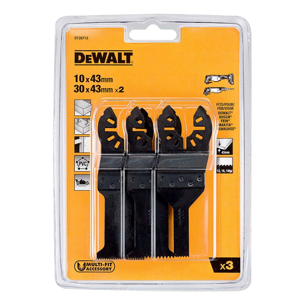 SAGBLAD DEWALT DT20713-QZ TIL MULTITOOL 3STK