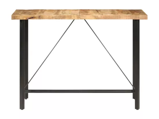 Table de bar 150x70x107 cm Bois de manguier brut