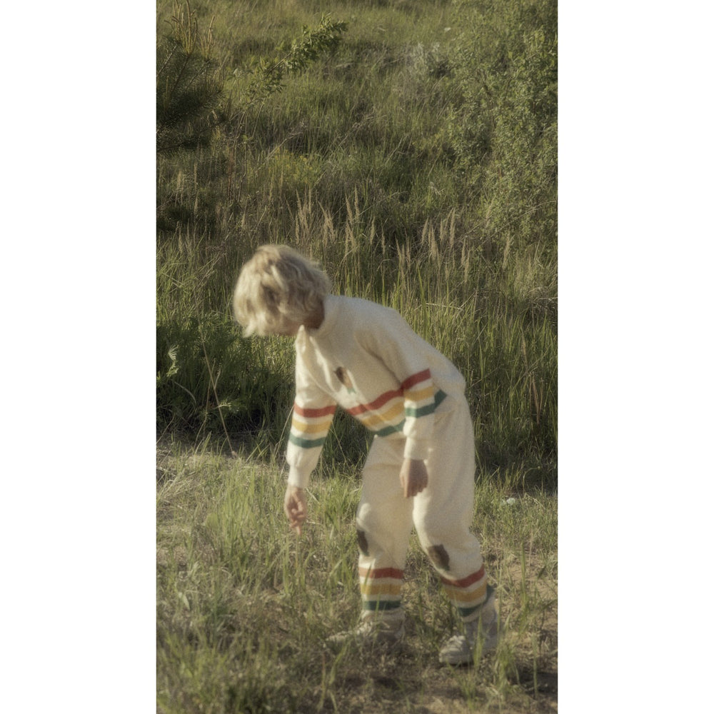Køb Mini Rodini Off-white Bjørn Stripe Sweatshirt