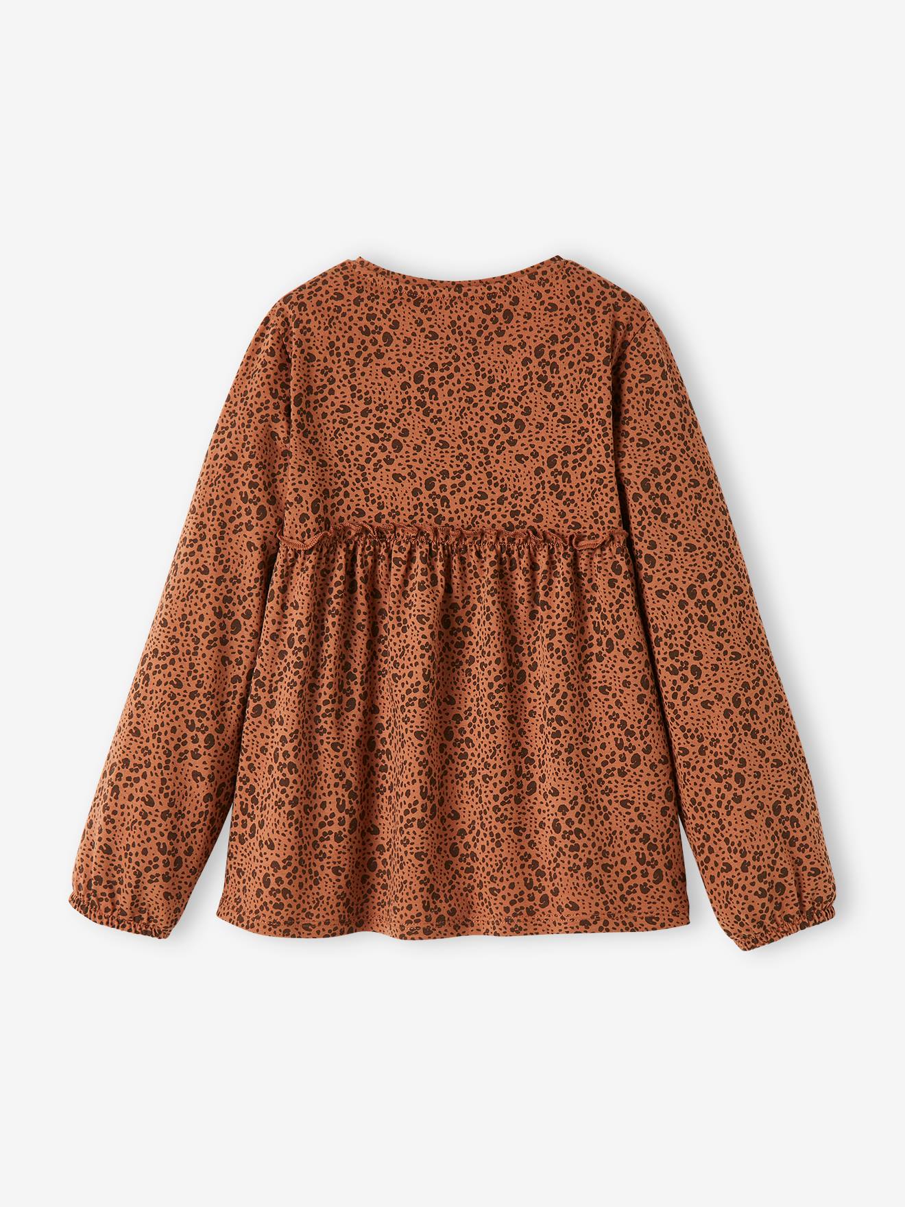 Blusa estampada, camiseta, maquiagem rosa para garota