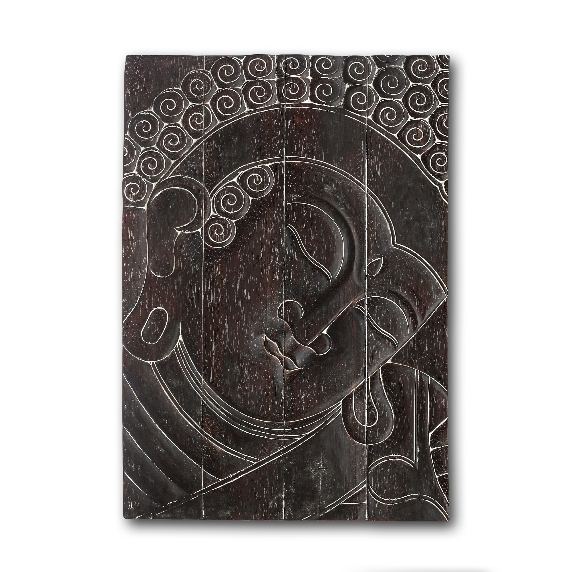 Buddha-Panel, schwarz, B 60 cm, H 90 cm von fischer's lagerhaus