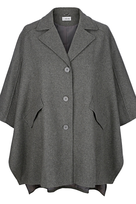 Cape, Straight Fit, meliertes Muster, 3/4-Ärmel