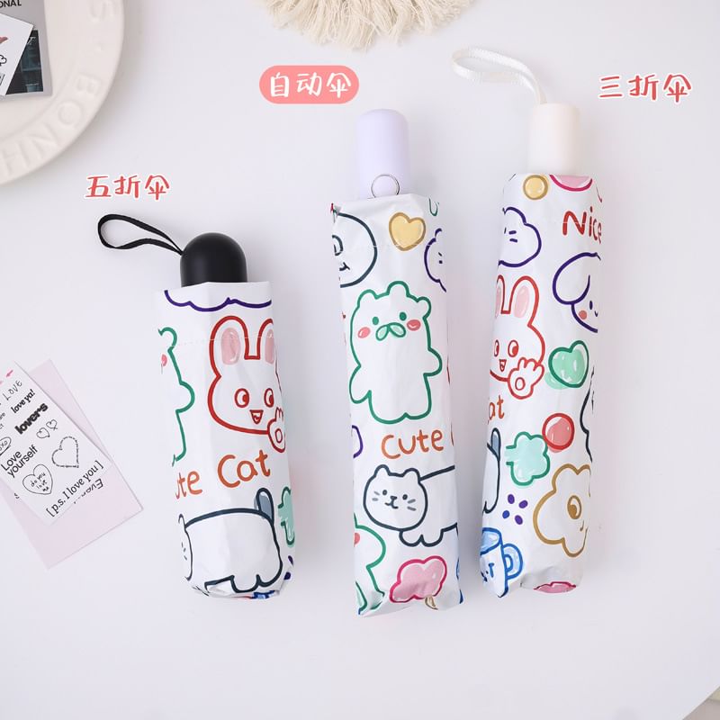 Fenmo - Cartoon Compact Paraplu (Diverse Ontwerpen)