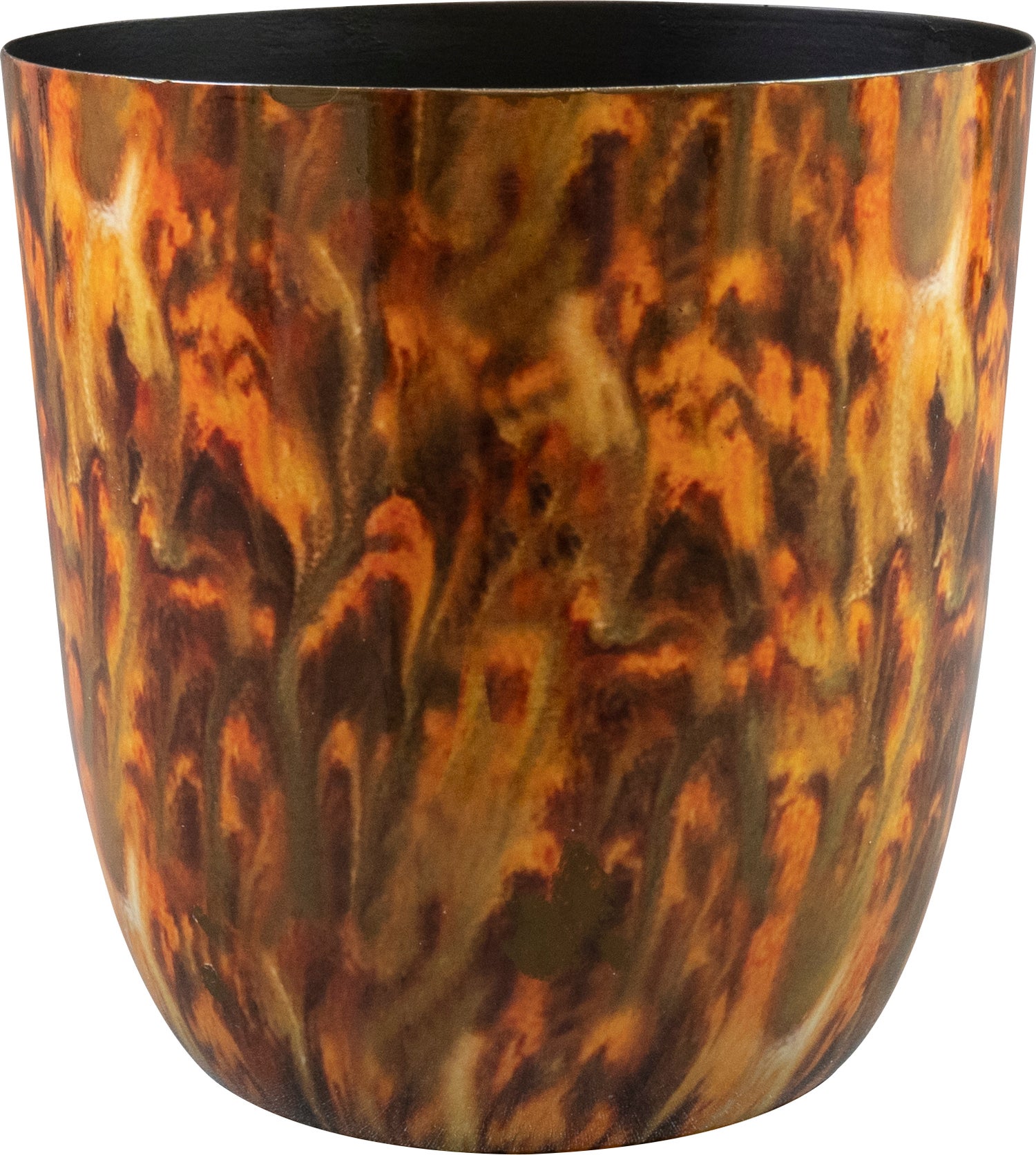 TS bloempot Mayk oranje / bruin D 15 H 16 cm