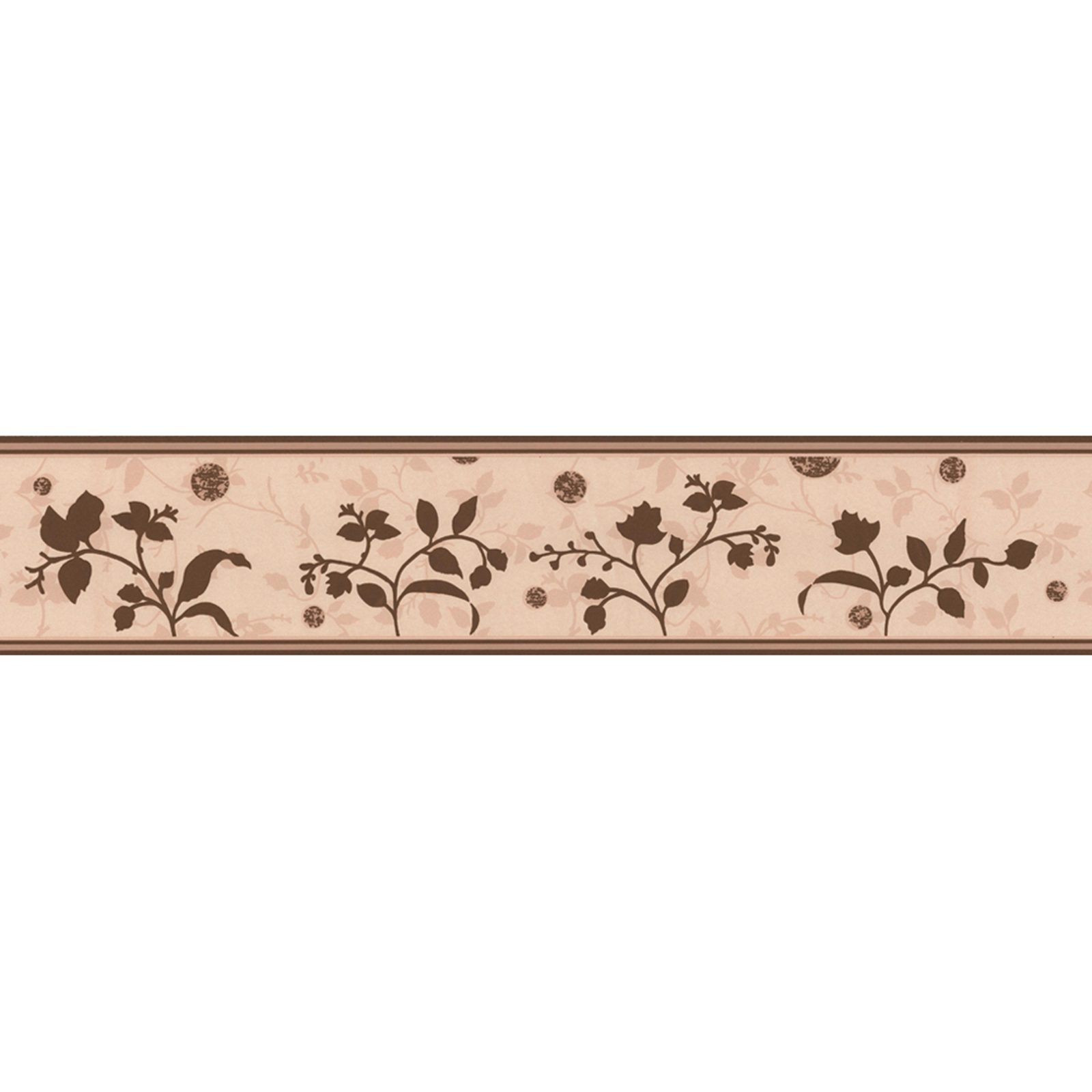 Vinyl-Borte ONLY BORDERS 7 - braun - Blumen - 13 cm