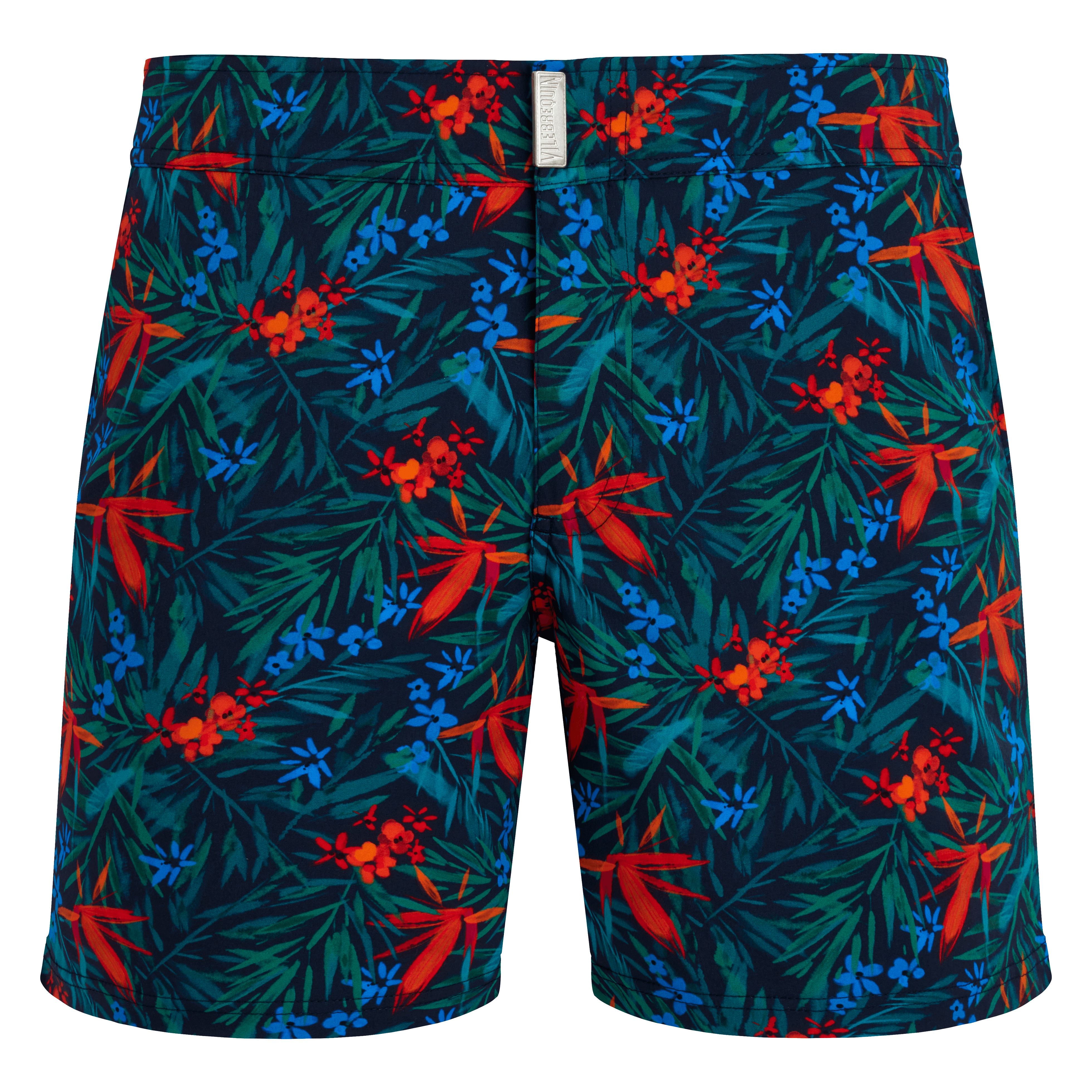 Maillot de Bain Stretch Ceinture Plate Homme Tropical Flowers