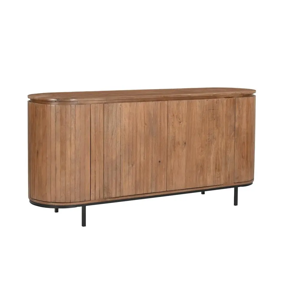 Livingfurn - Dressoir Noor Natural 170cm - Mangohout / Gecoat Staal