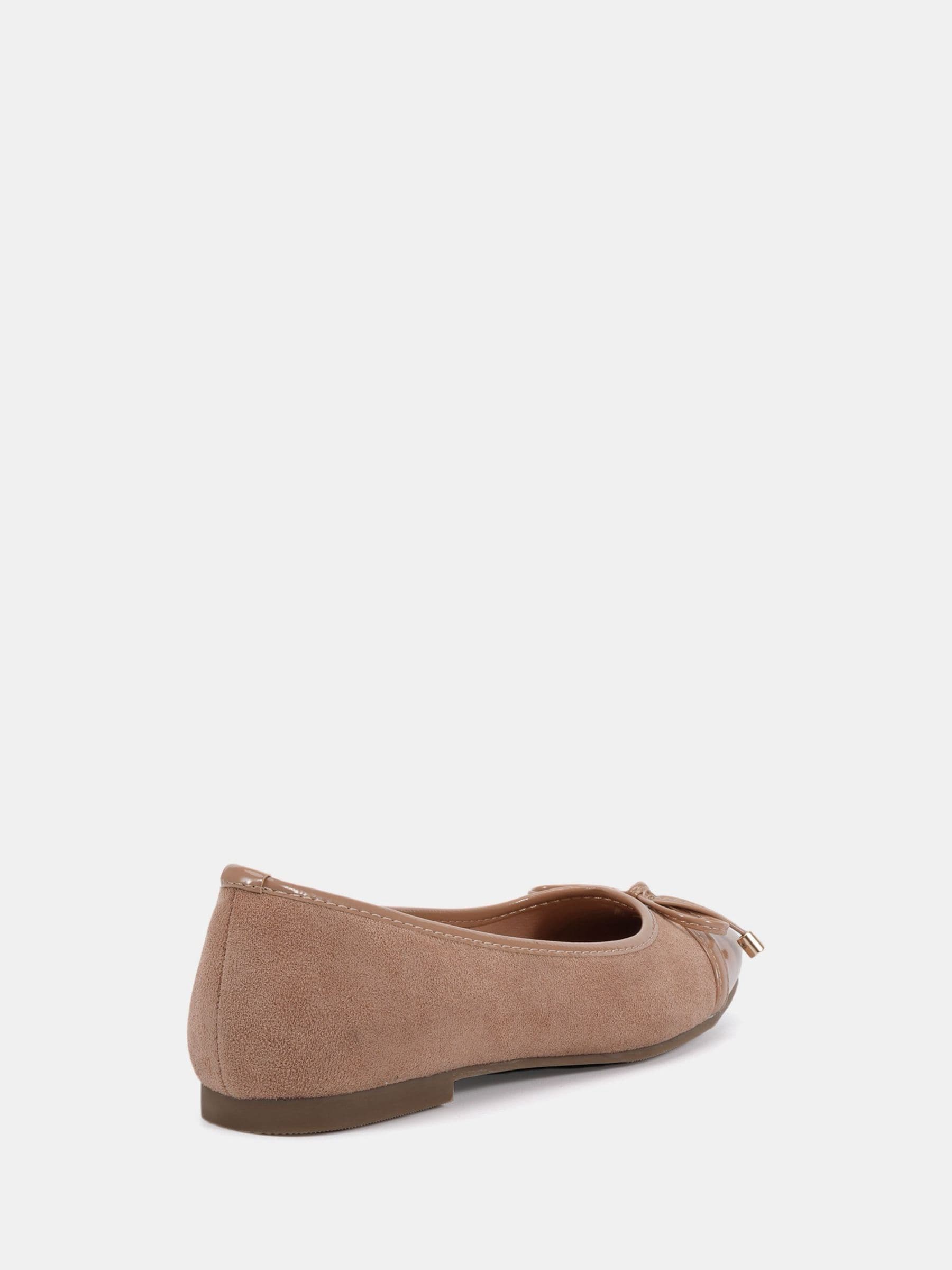 Licht beige - Novo CAPRICORN Soft Sqaure Toe Cap Bow Ballerinas