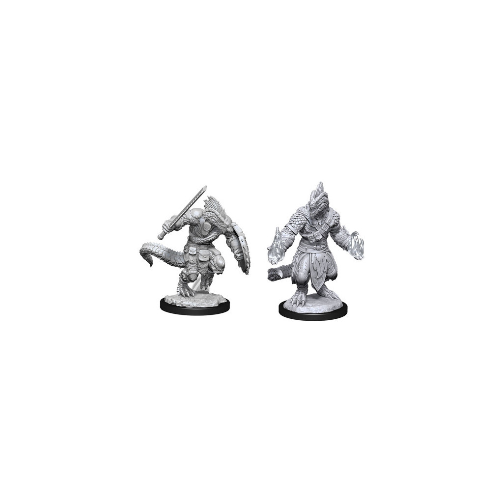 D&D Nolzur's Marvelous Unpainted Miniatures: Lizardfolk Barbarian & Cleric