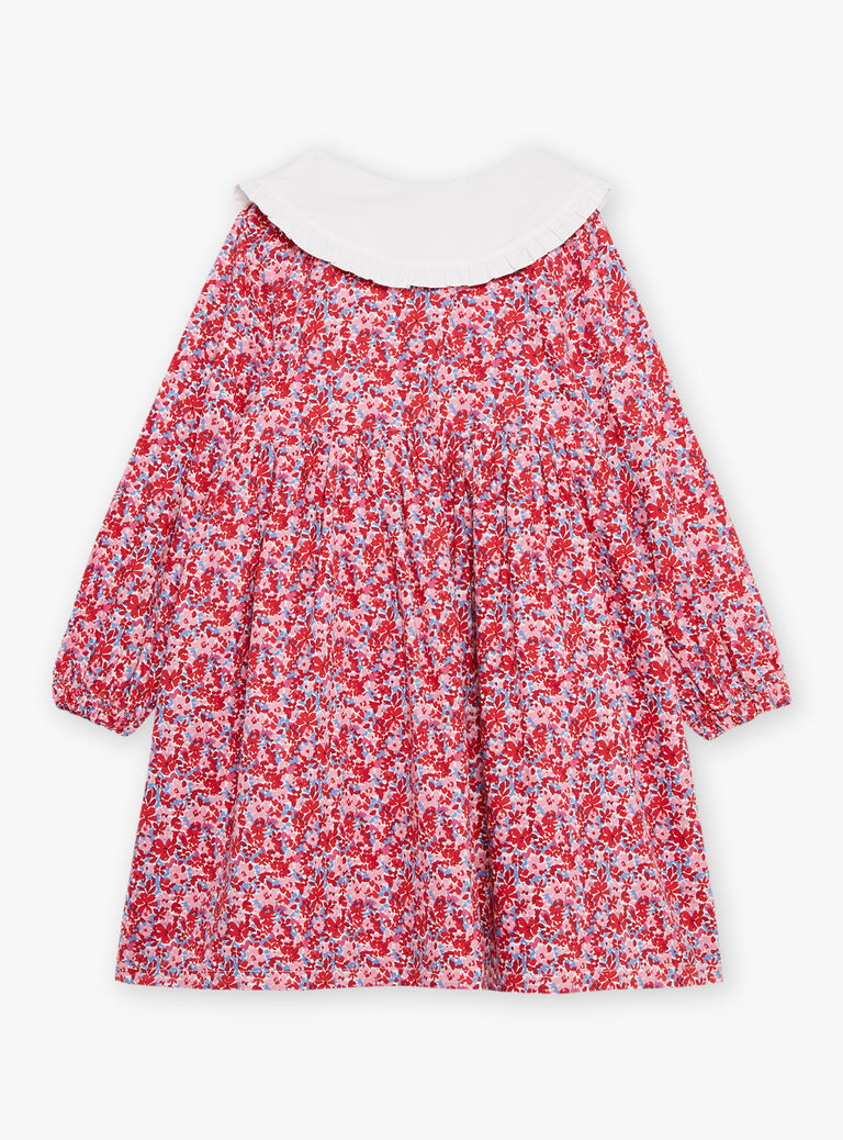Robe rose, rouge et lilas à imprimé fleuri