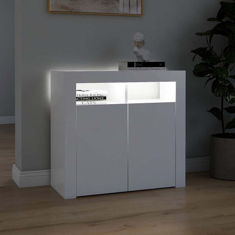 Dressoir - LED-Verlichting - Hout - Minimalistisch Ontwerp