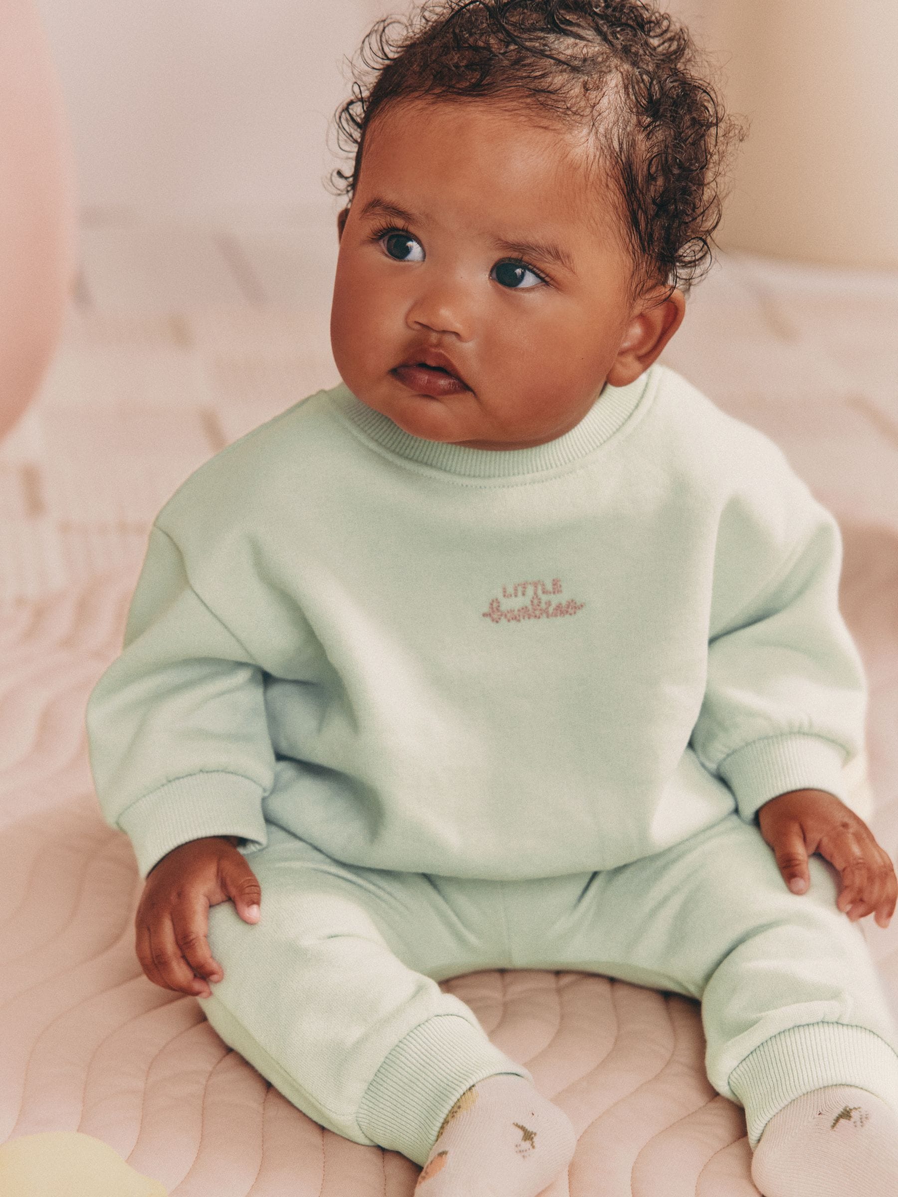 Grijs-groen - Baby Sweater en Joggingbroeken 2 stuks (0mnd -2jr)