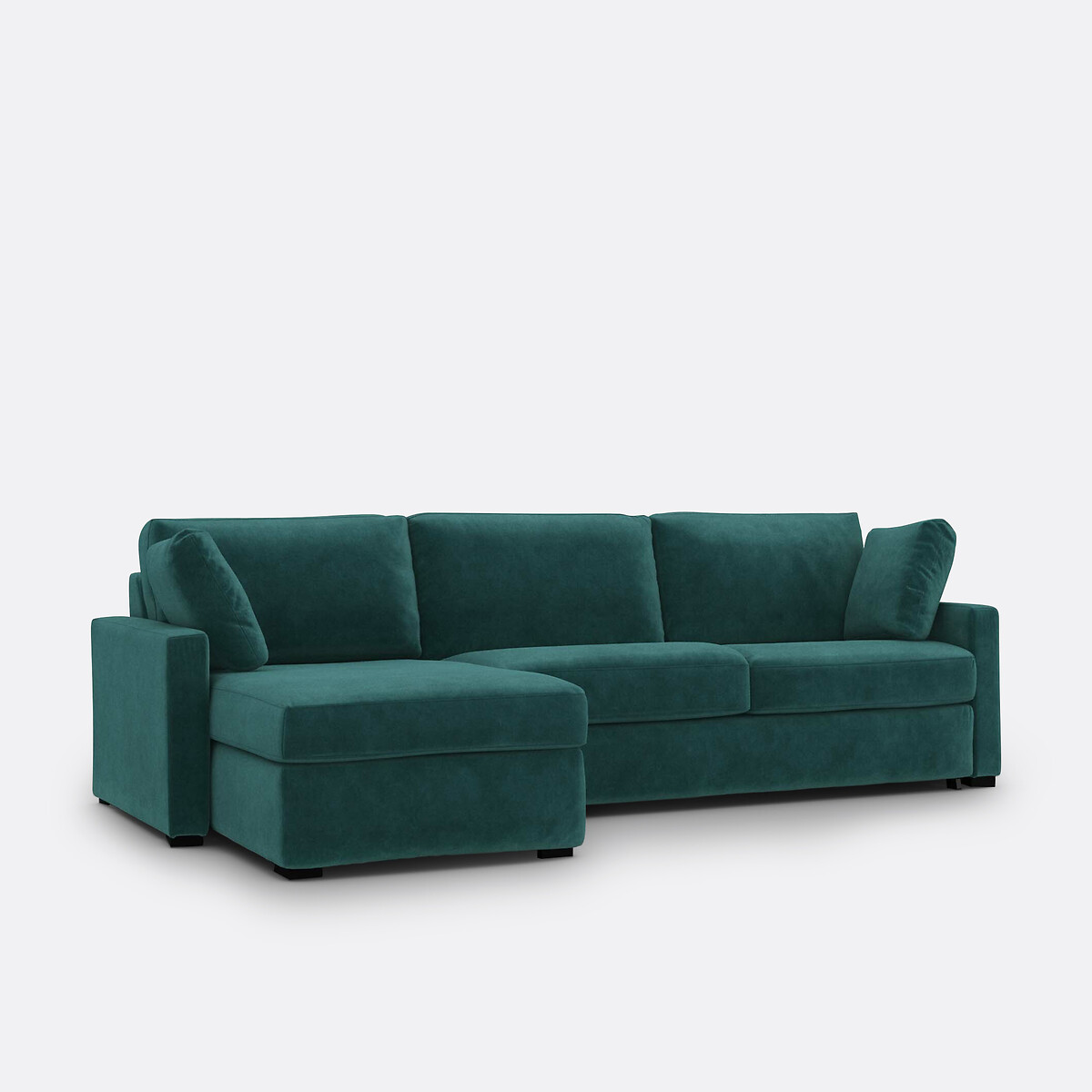 LA REDOUTE INTERIEURS<br>Sofá-cama de canto em veludo de espuma premium HR Timor
