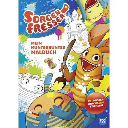 Gerd Hahns Sorgenfresser: Mein kunterbuntes Malbuch, 24 Seiten