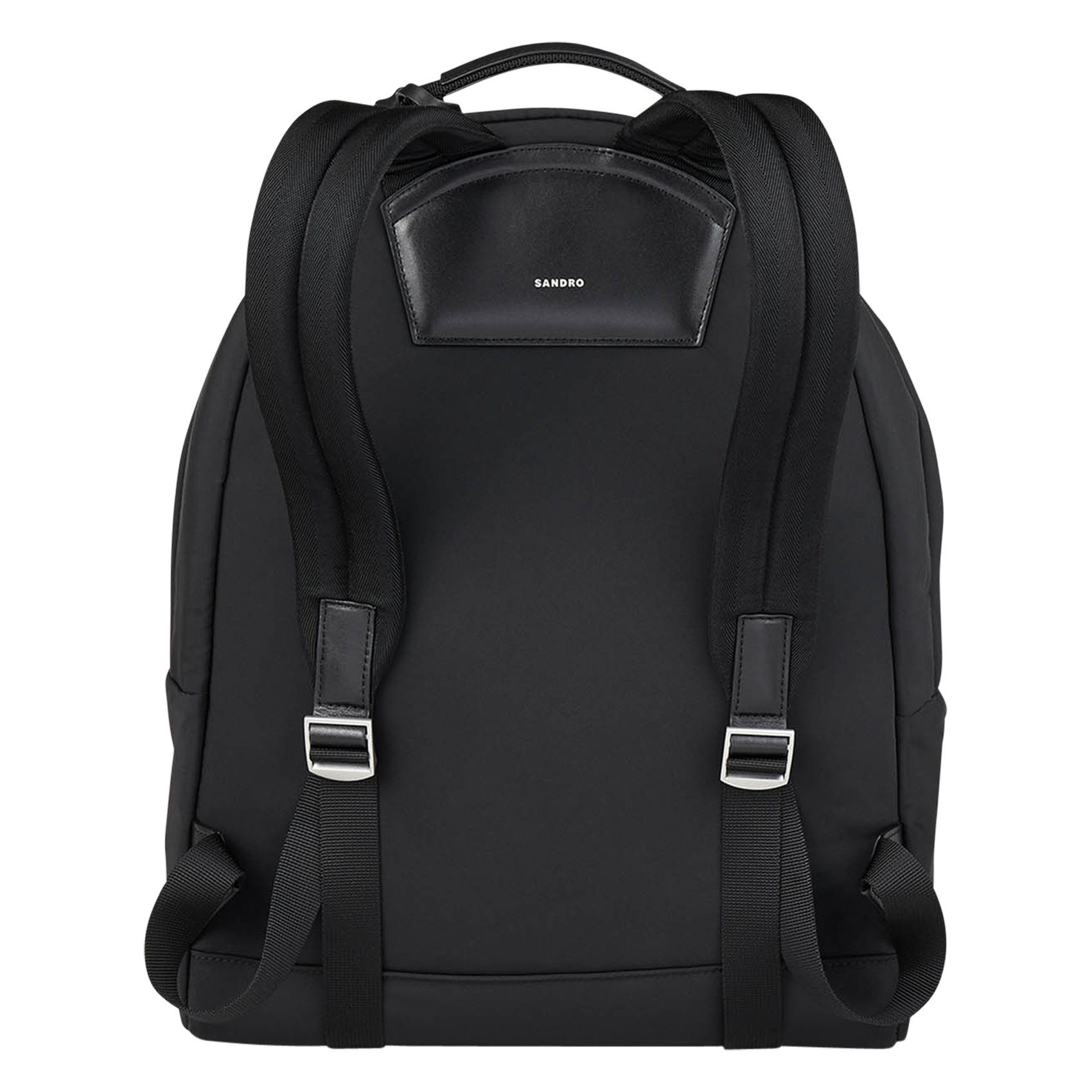 Sac à dos en toile et cuir | Noir