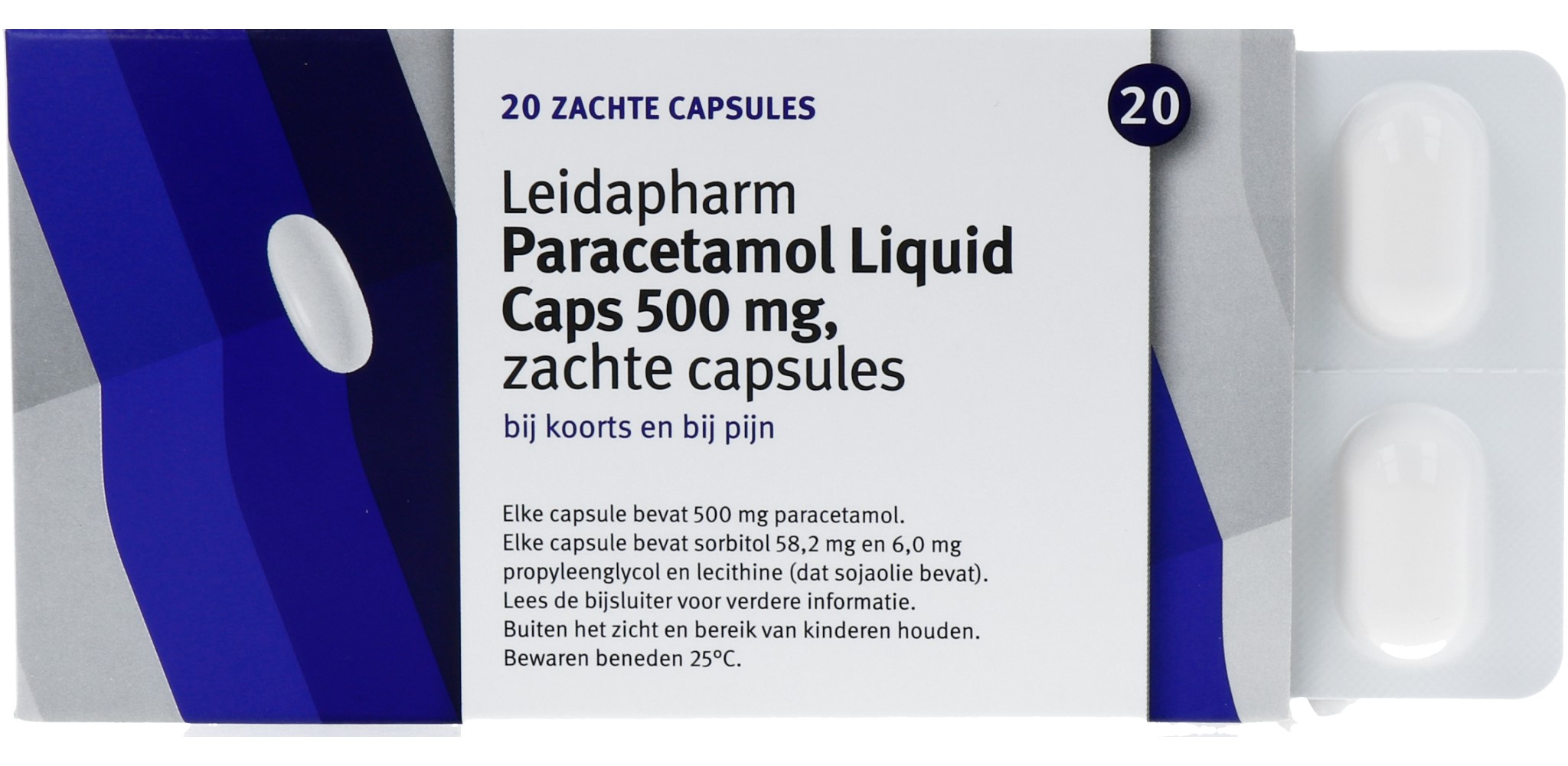 Leidapharm Paracetamol Liquid 500mg (20 capsules)