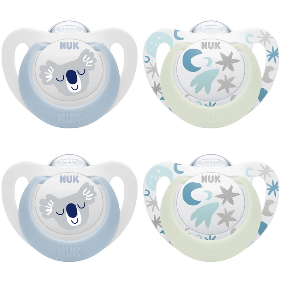 NUK Schnuller Star Day & Night , Gr. 1 in blauhellblau