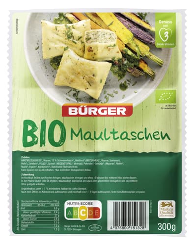 Bürger BIO Maultasche mit Fleisch