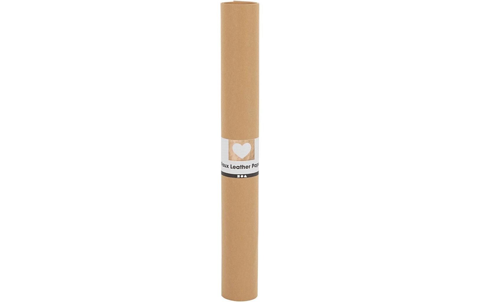 Lederpapier Rolle, 350 g, 1 Stück, HellbraunRobustes Kunstlederpapier