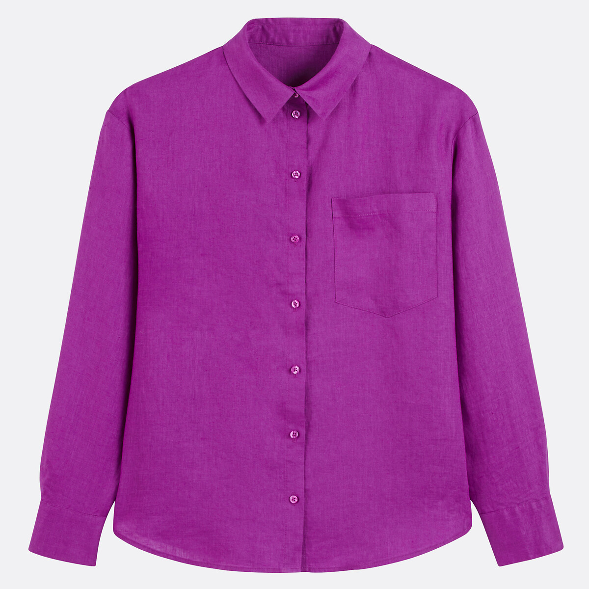 COLEÇÕES LA REDOUTE<br>Camisa de linho folgada, modelo Signature MARLENE