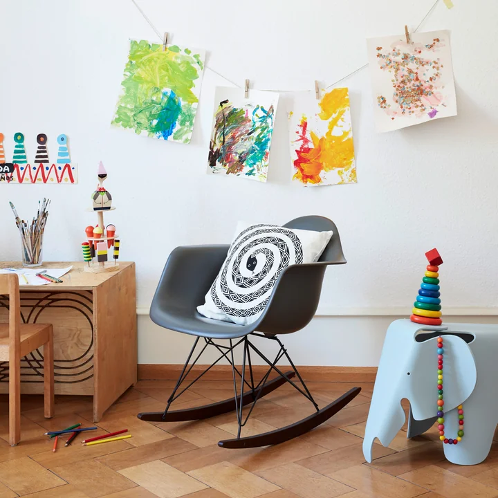 Vitra - Eames Plastic Armchair RAR RE, Ahorn gelblich / weiss / eisgrau