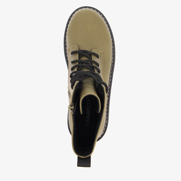 Blue Box dames veterboots taupe groen