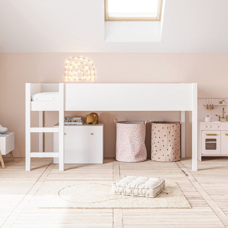 Petite Amélie - Arbre - Kinderbed - Halfhoogslaper - Wit - 200x90 cm