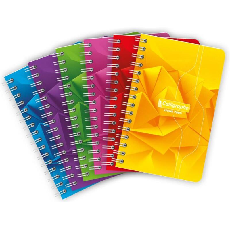 Carnet reliure intégrale 7000 9x14 cm 100 pages petits carreaux 70 g - Assortis