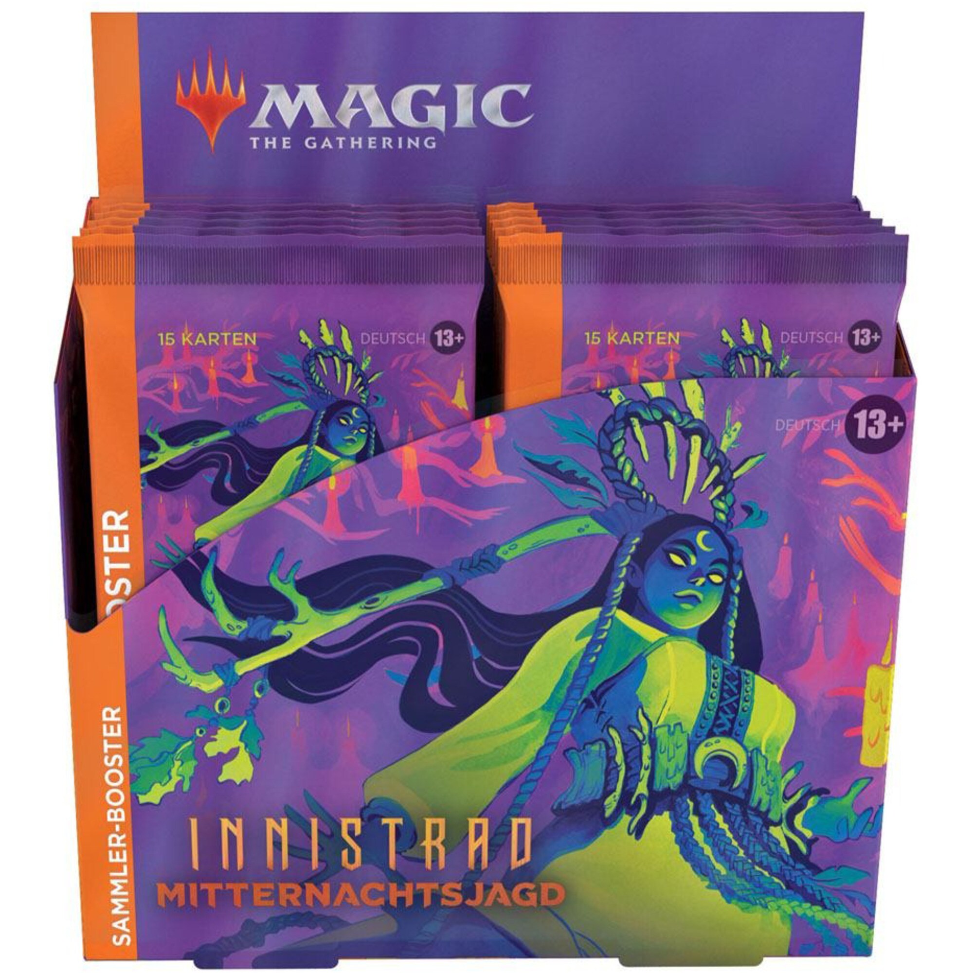 Wizards of the Coast Sammelkarten Magic: The Gathering - Innistrad: Mitternachtsjagd Sammler-Booster Display deutsch