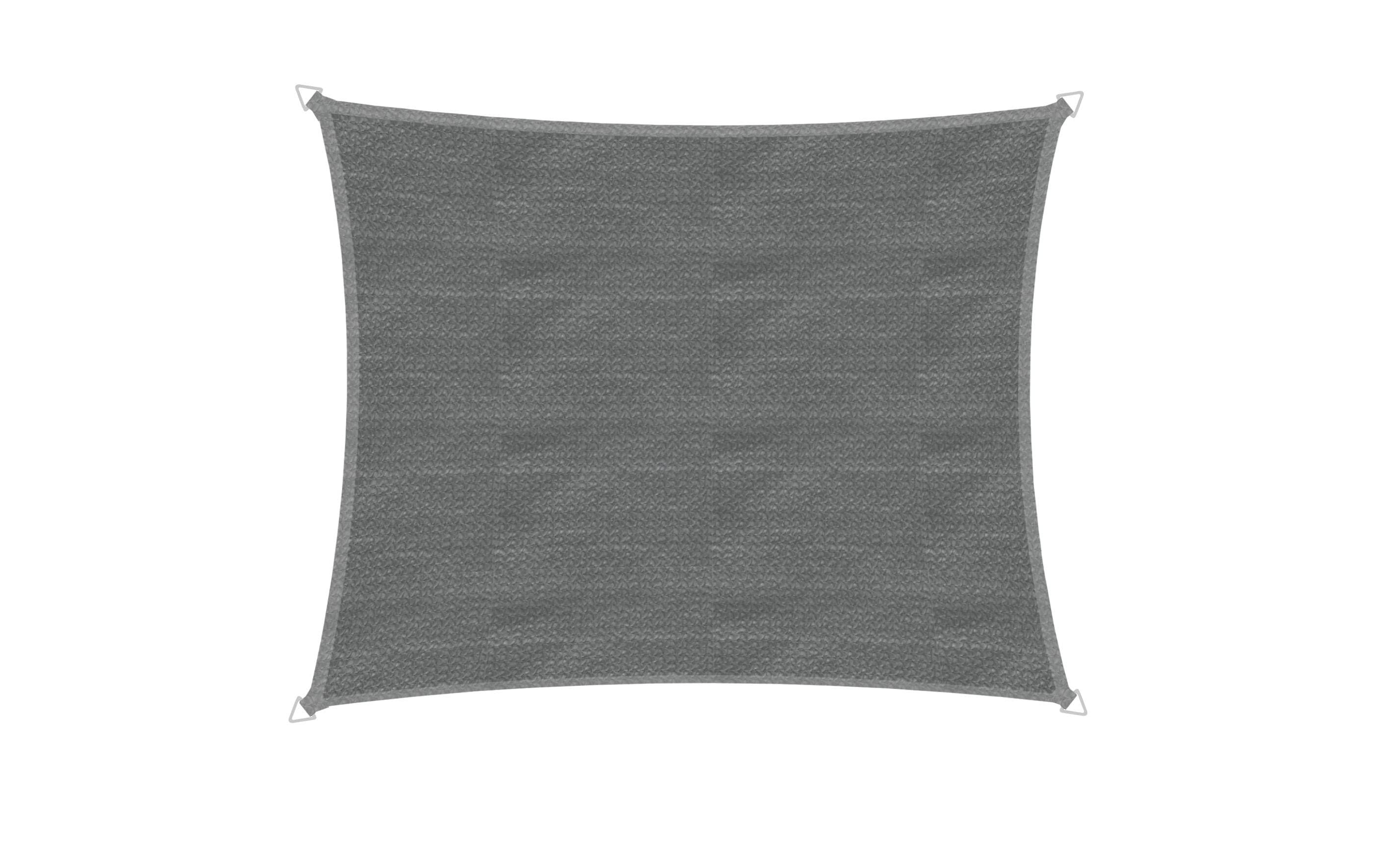 Sonnensegel Capri, 400 x 500 cm, Eckig, Grau<br>Schattentuch für Terrasse oder Balkon