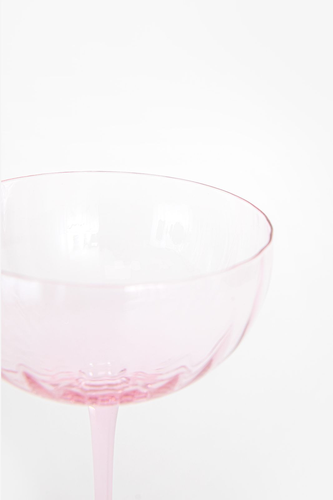 Lichtroze cocktailglazen Scallop