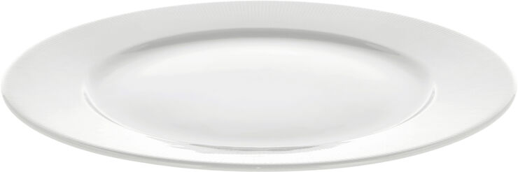 Pillivuyt Tallerken flad med fane Eventail 28 cm Hvid Hvid