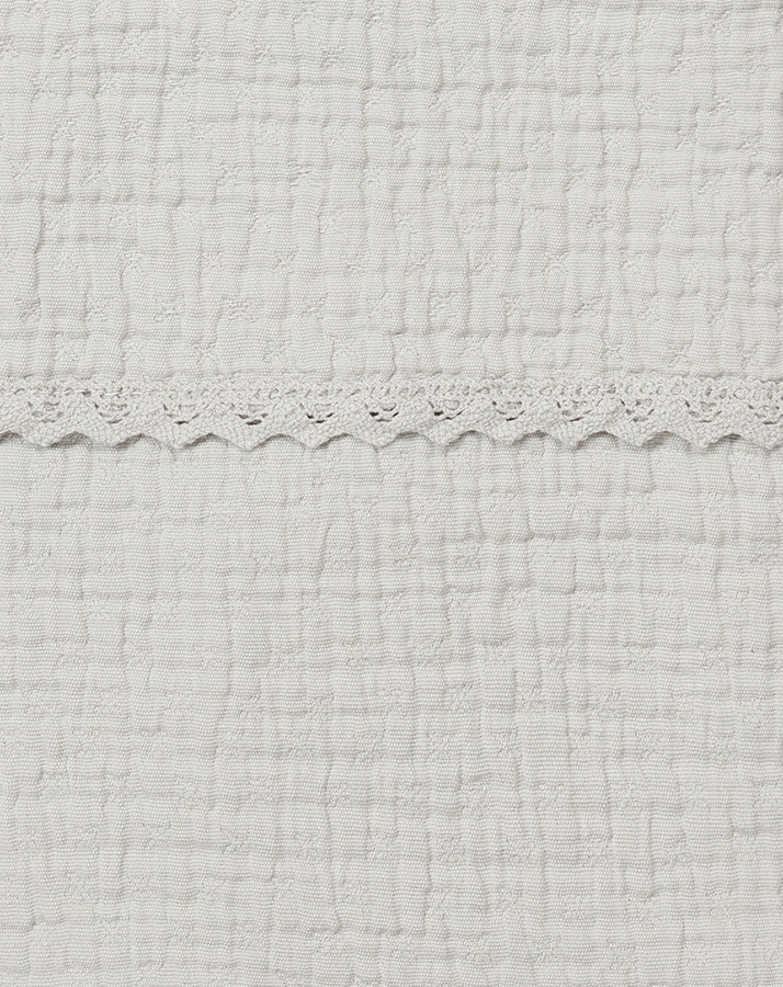 Kinderdecke LACE ELBA (100x150) in grey wave