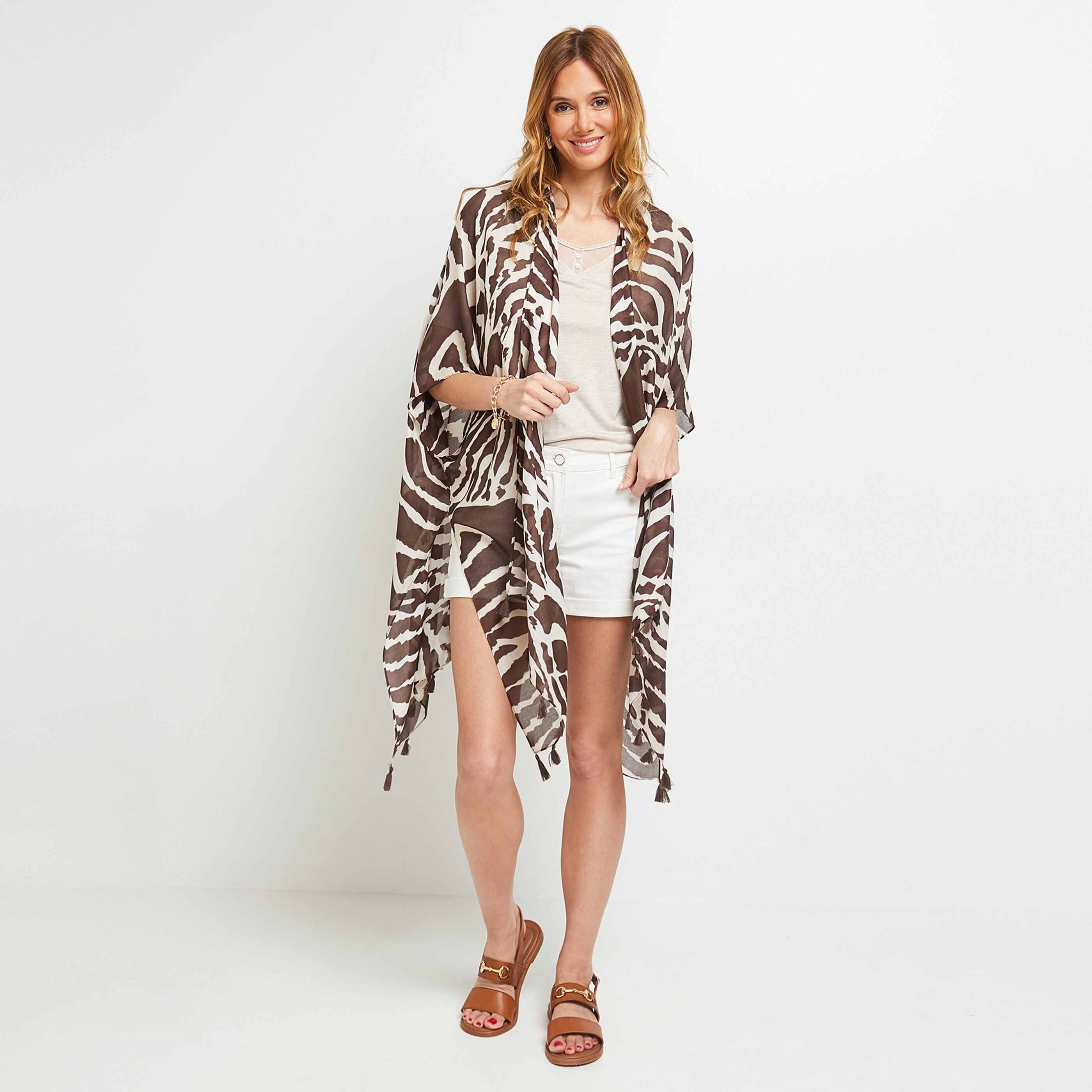 Paréo imprimé femme - CAMEL