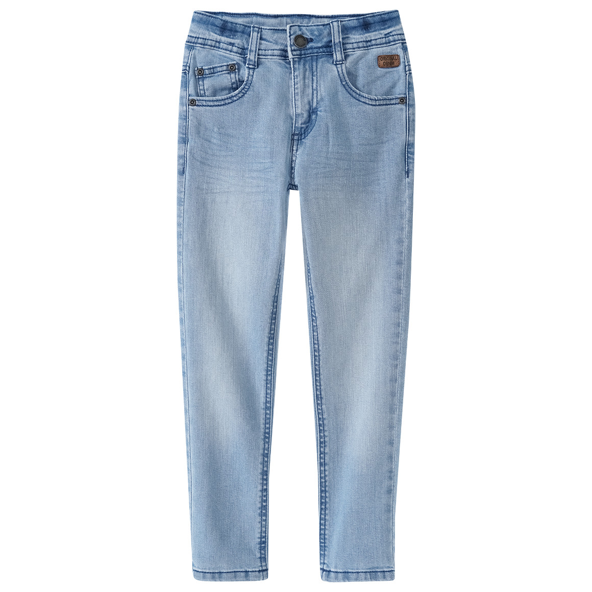 Topolino Jungen Slim-Jeans mit Used-Waschung hellblau