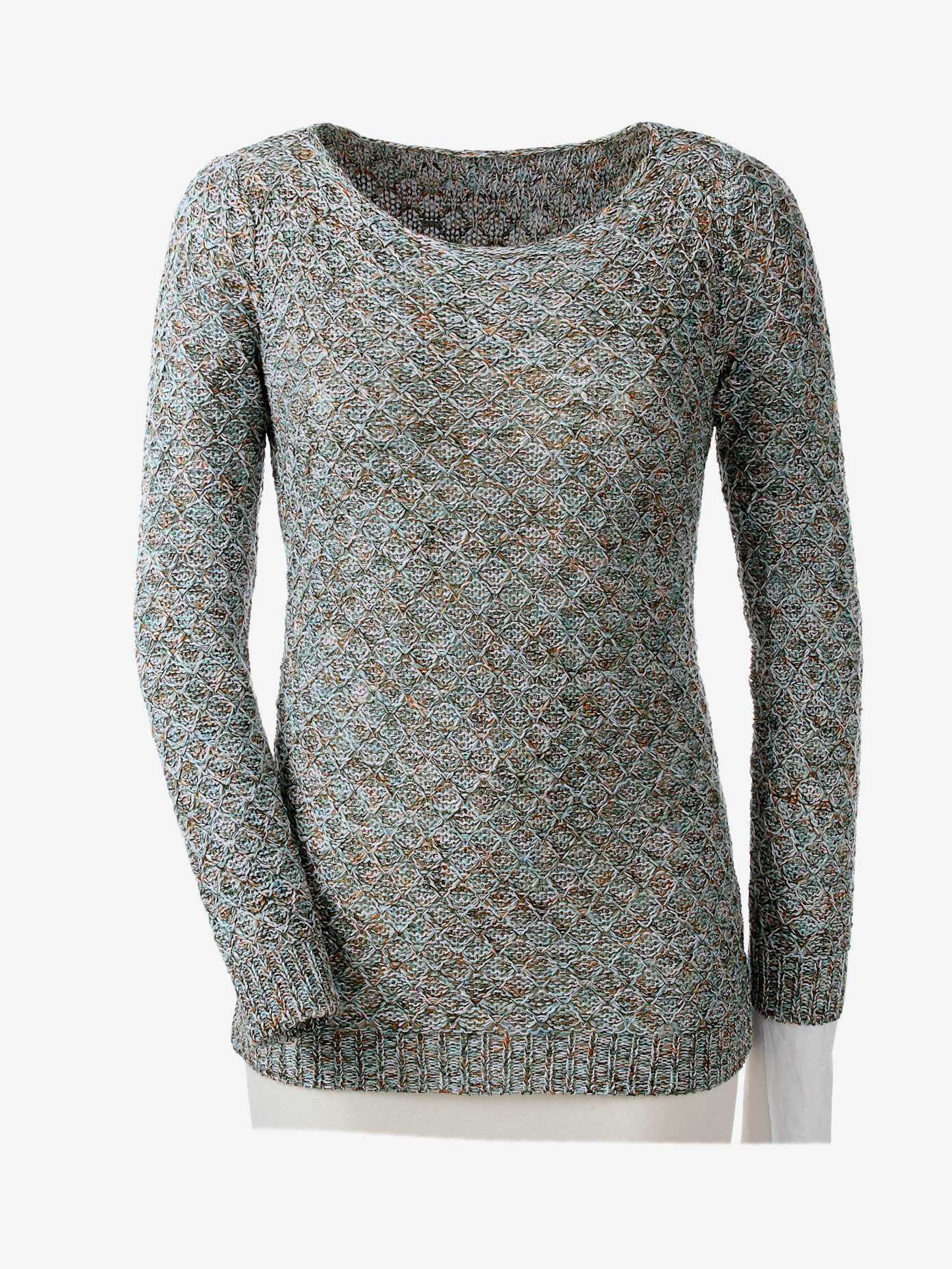 Pull encolure ronde superbe fil multicolore
