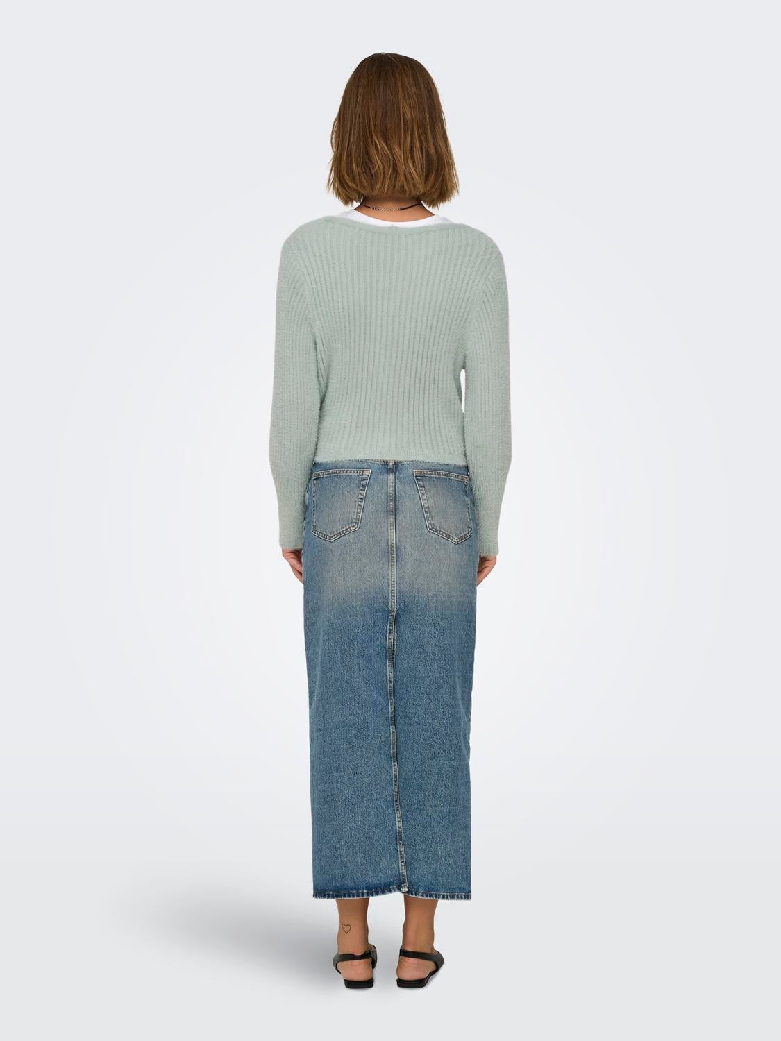 ONLAMANDA Strickpullover Aqua Gray